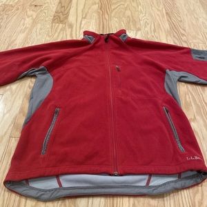 L L Bean men fleece full zip jacket
